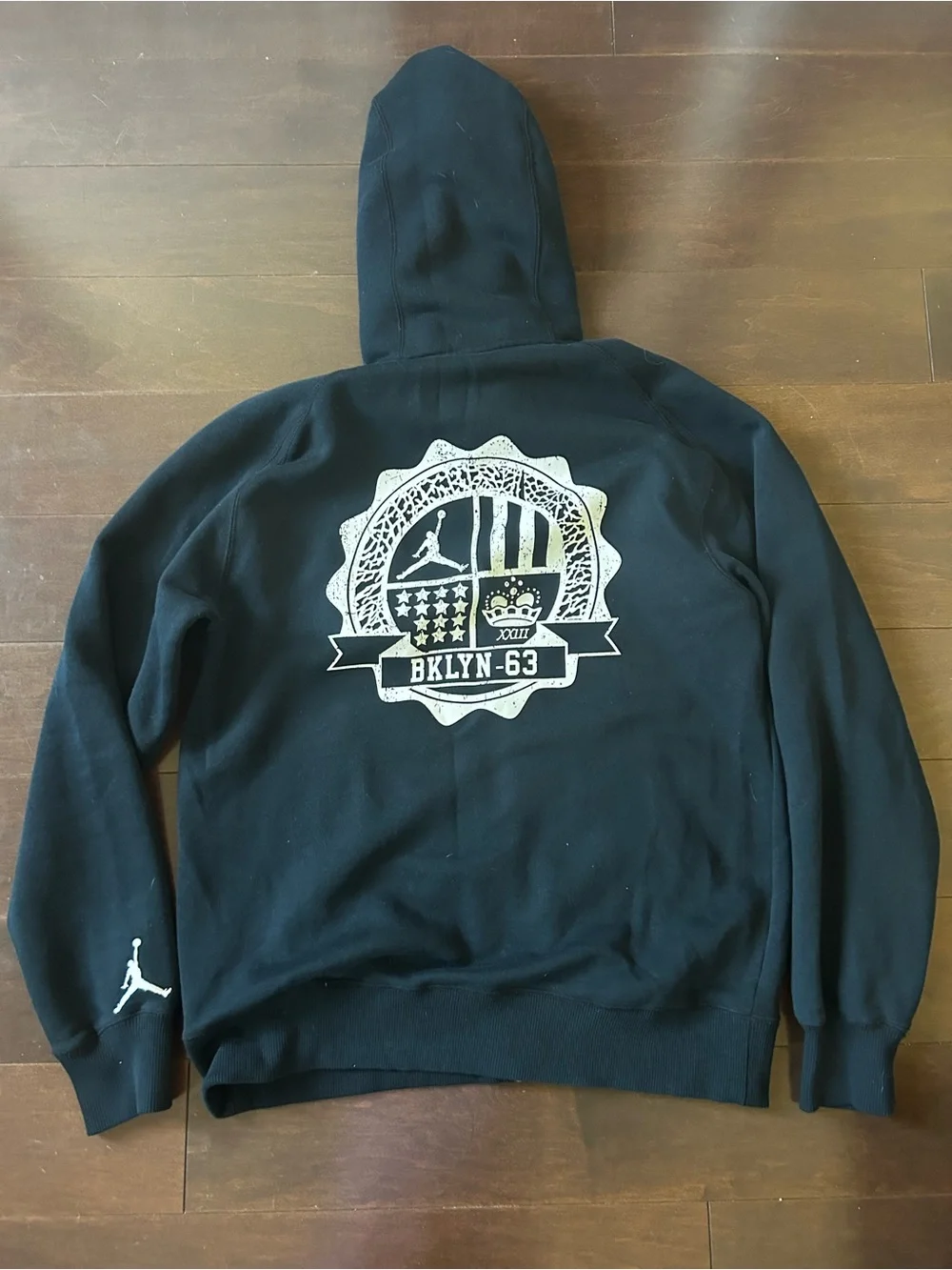Jordan Black Zip-Up Hoodie with 23 Chest Graphic